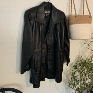 Leather blazer